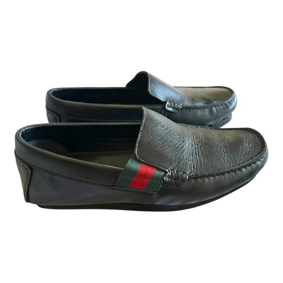 Gucci Men's Black Drivers with Red/Blue Ribbon - Picture 2 of 8